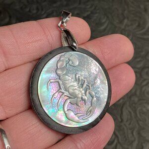 Scorpio Scorpion Mother of Pearl Pendant